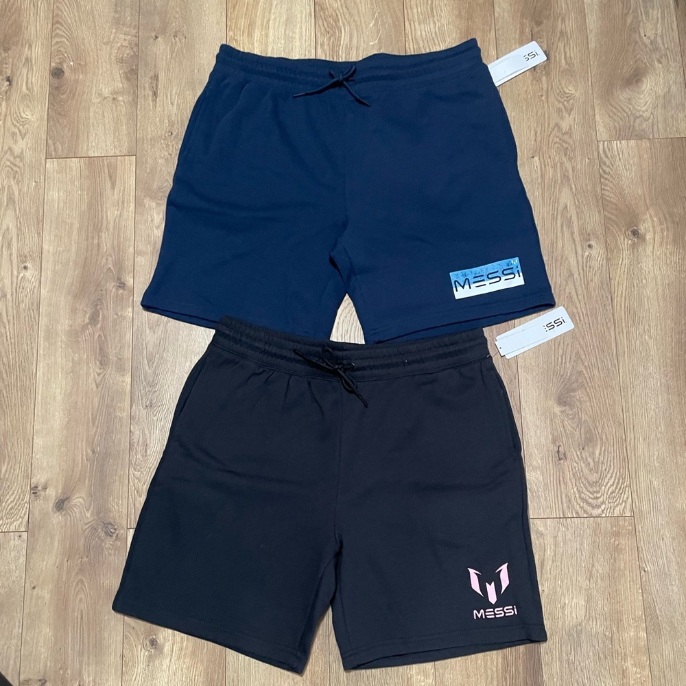 Messi Navy and Black Shorts Set